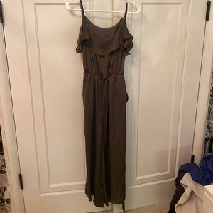 Dark green fancy romper with pockets